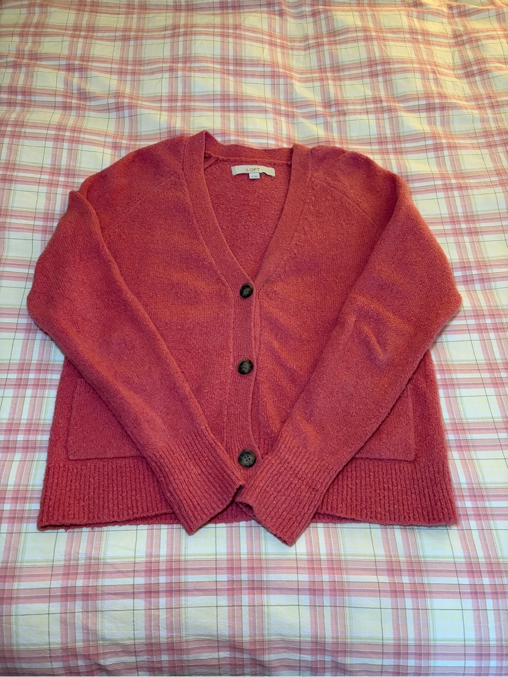 LOFT Pink Cardigan Sweater